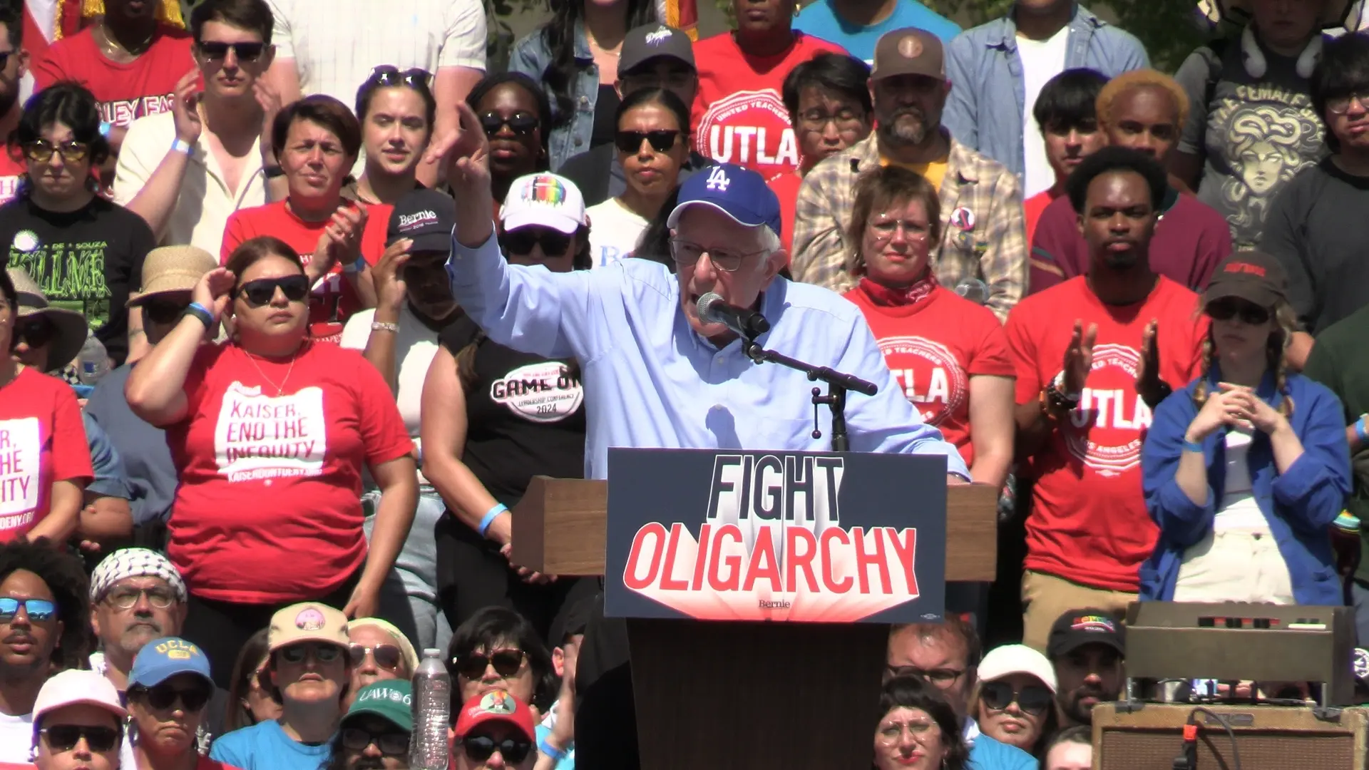 Sen. Bernie Sanders rallies LA in ‘fighting oligarchy’ of Trump administration